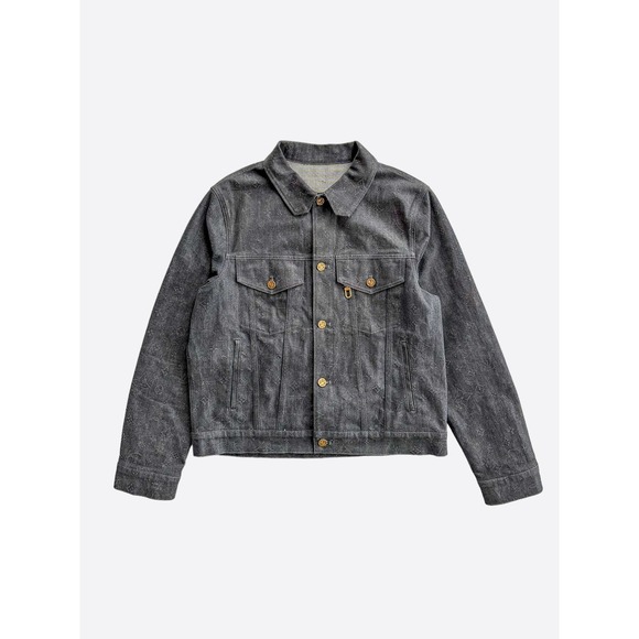 Louis Vuitton Black DNA Monogram Denim Jacket - Picture 1 of 9